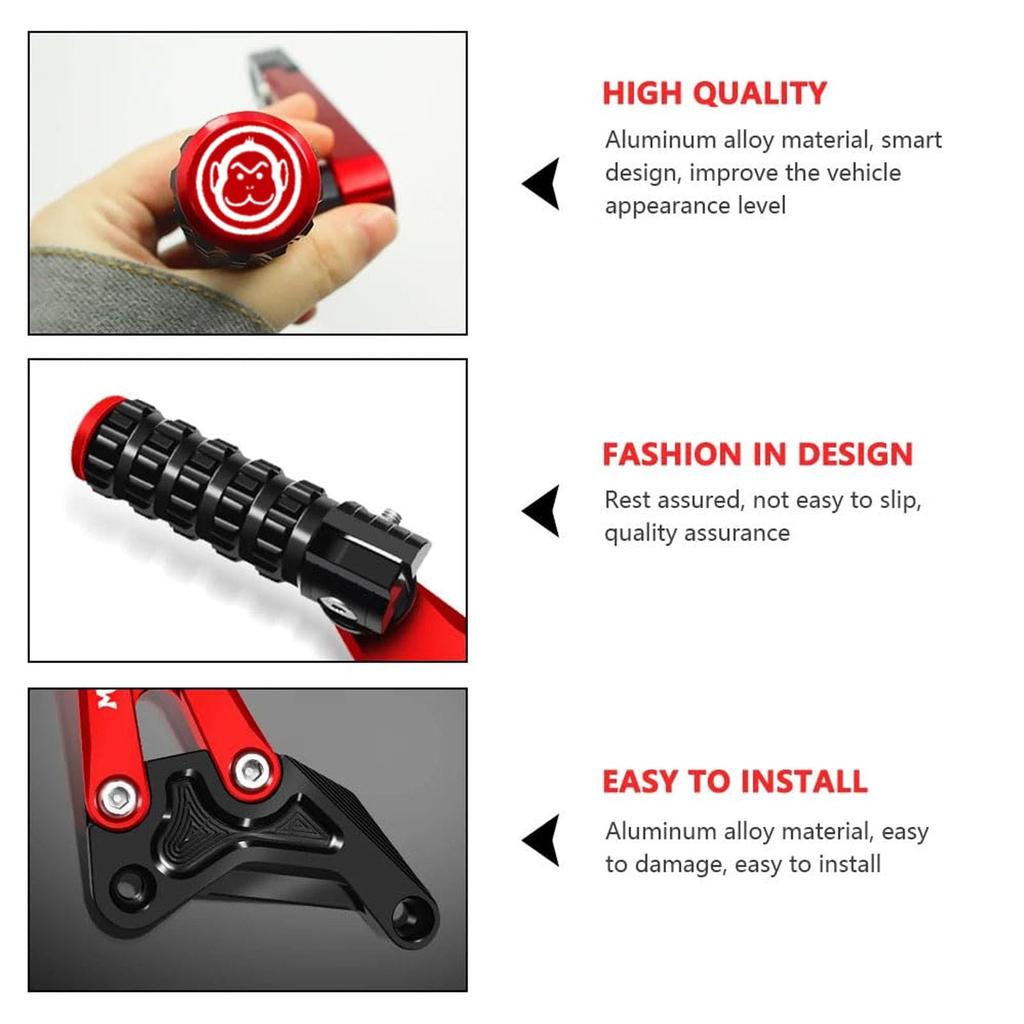 DOMOPAY ДЛЯ Monkey 125 2018-2023 Monkey 125 Мотоциклетные аксессуары Задняя педаль CNC Алюминиевая педаль