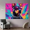 2D Pop Art Doberman Backdrop Colorful Splash Background Studio Photography Background