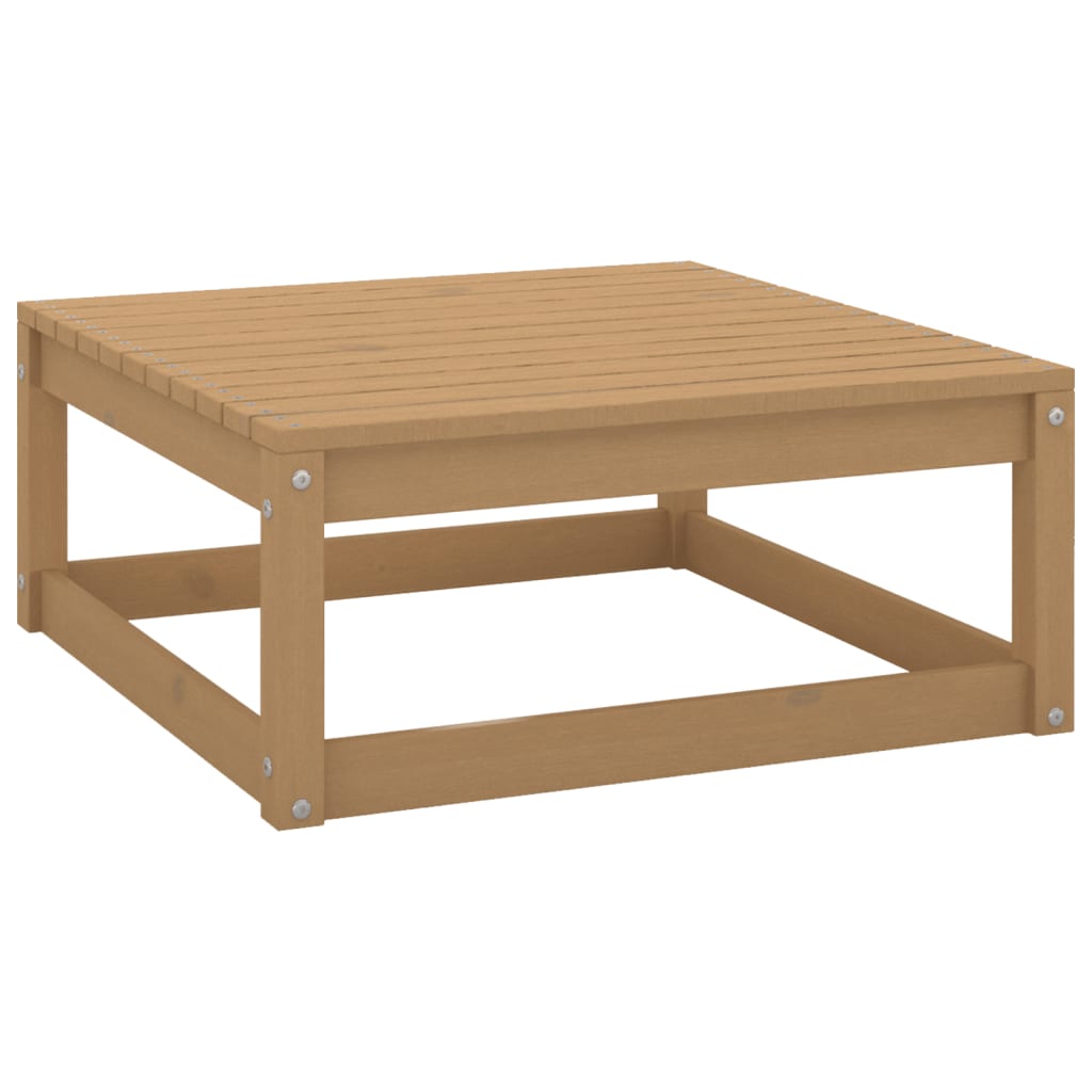 Garden Footstool with Cushions 2 pcs Solid Pine Wood