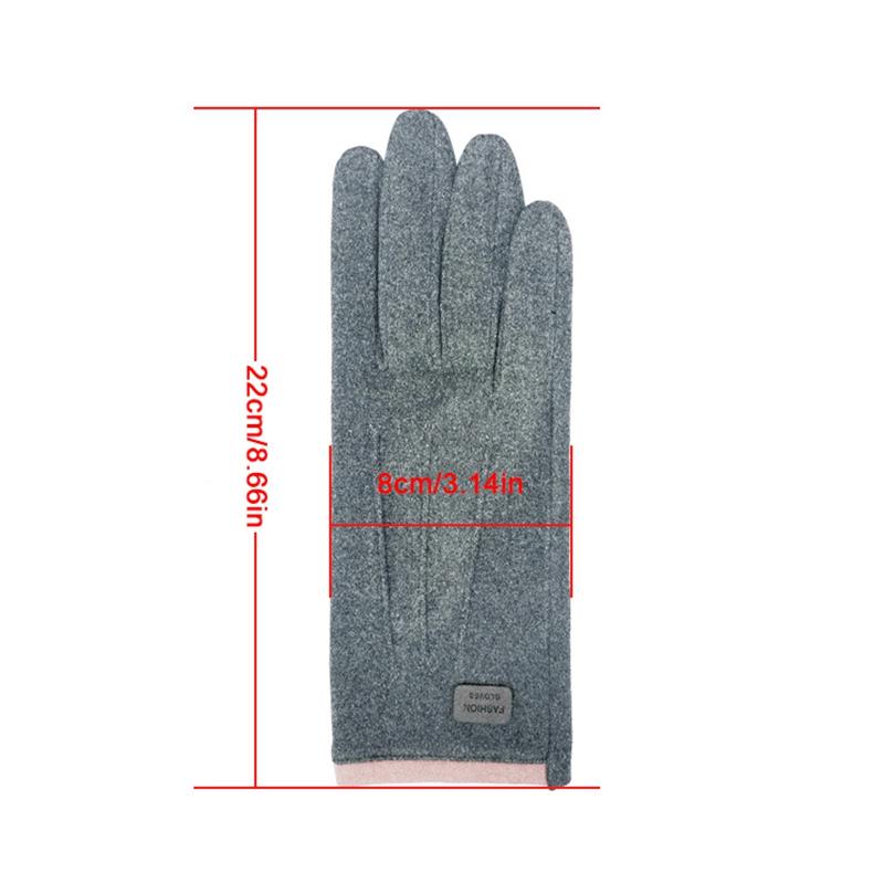 Женские перчатки, осенние и зимние однослойные тонкие перчатки для вождения с сенсорным экраном, теплые велосипедные перчатки