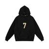 Unisex Oversized Hooded Sweatshirt With Flock Letter Print Soft Cotton Blend Warm Lined