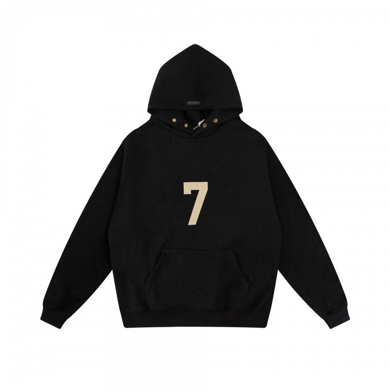 Unisex Oversized Hooded Sweatshirt With Flock Letter Print Soft Cotton Blend Warm Lined