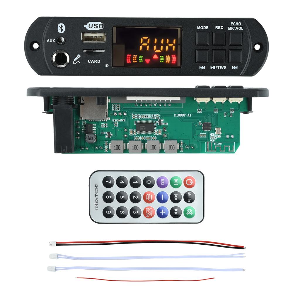 DC 12V MP3 BT Декодирующая плата Автомобильная аудио MP3 Декодер Мощность 2 * 50 Вт с Усилителем Декодирующая плата