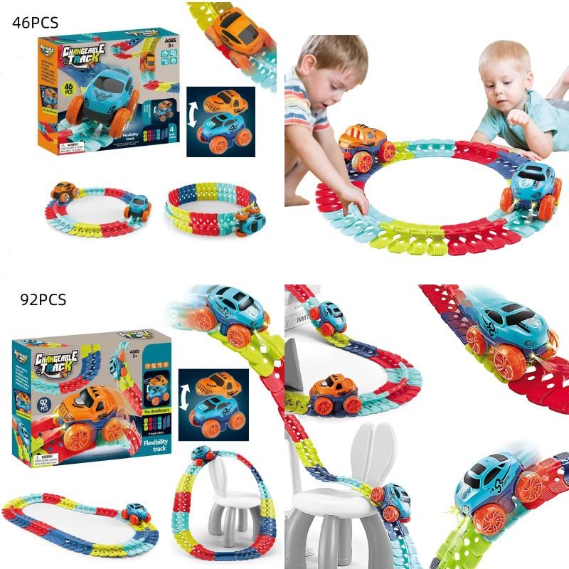 Magic Zero Gravity Car Track Play Set With Led Race Car And Glow In The Dark Rainbow Tracks Perfect Gift For Kids!