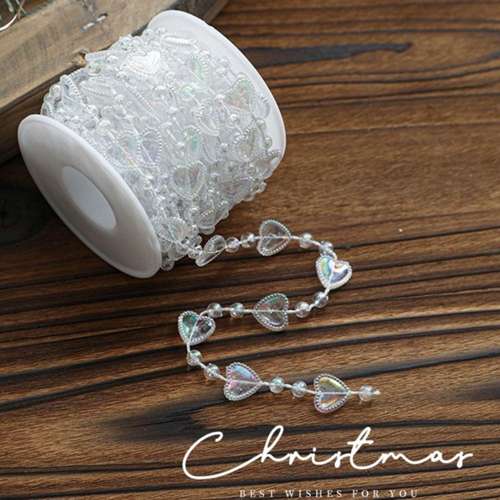 Transparent Colorful Xmas Tree Ornaments String Bead Xmas Hanging Pendant Gift