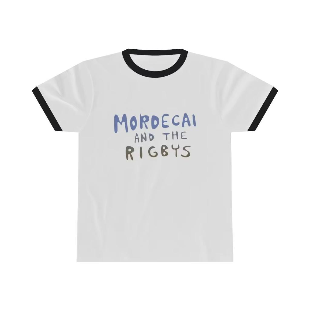 Mordecai and the Rigbys Ringer TShirt TV Serie Graphic Tee Funny TV Show Cartoon Unisex Cosplay TShirt Streetwear kids t-shrit