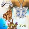 Classic Butterfly Necklace I Love YOU Necklace Animal Butterfly Pendant Charm Jewelry Accessories
