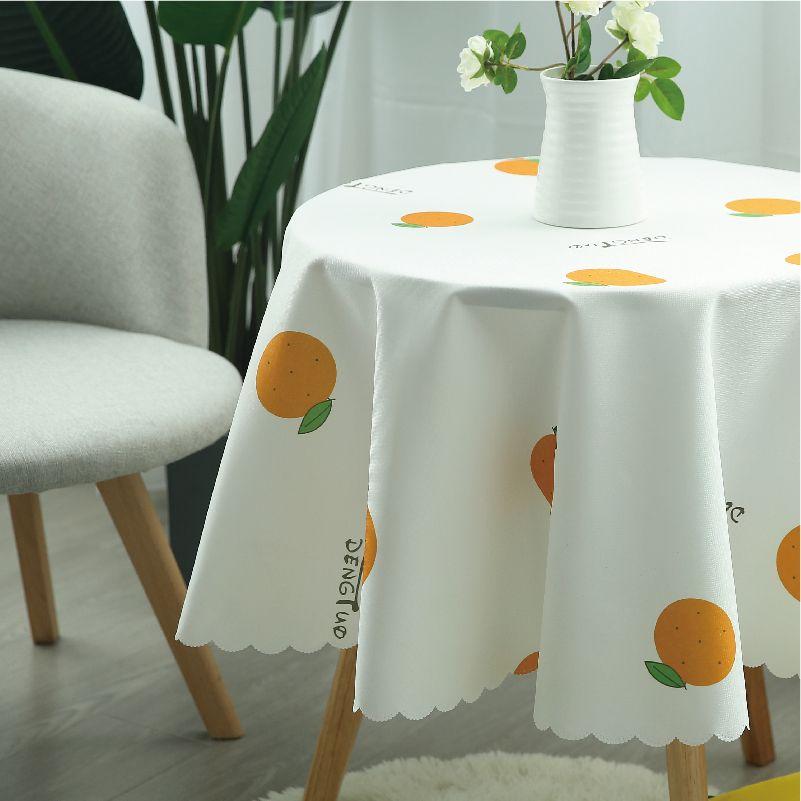 Хлопковая и льняная маленькая свежая скатерть, бытовая минималистичная круглая скатерть для ресторана, маленький круглый стол, тканевый коврик для стола