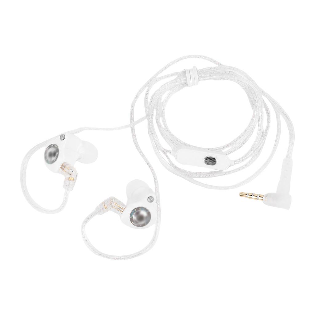 3.5mm Wired Earbuds with Detachable 2Pin Cable HiFi Noise Cancelling Earphones Super Linear Driver Built In Microphone