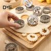 9Pcs Christmas Cookie Cutters Set Stainless Steel Baking Mold Christmas Tree Gingerbread Man Snowman Elk Shapes for Holiday Baking Gadgets