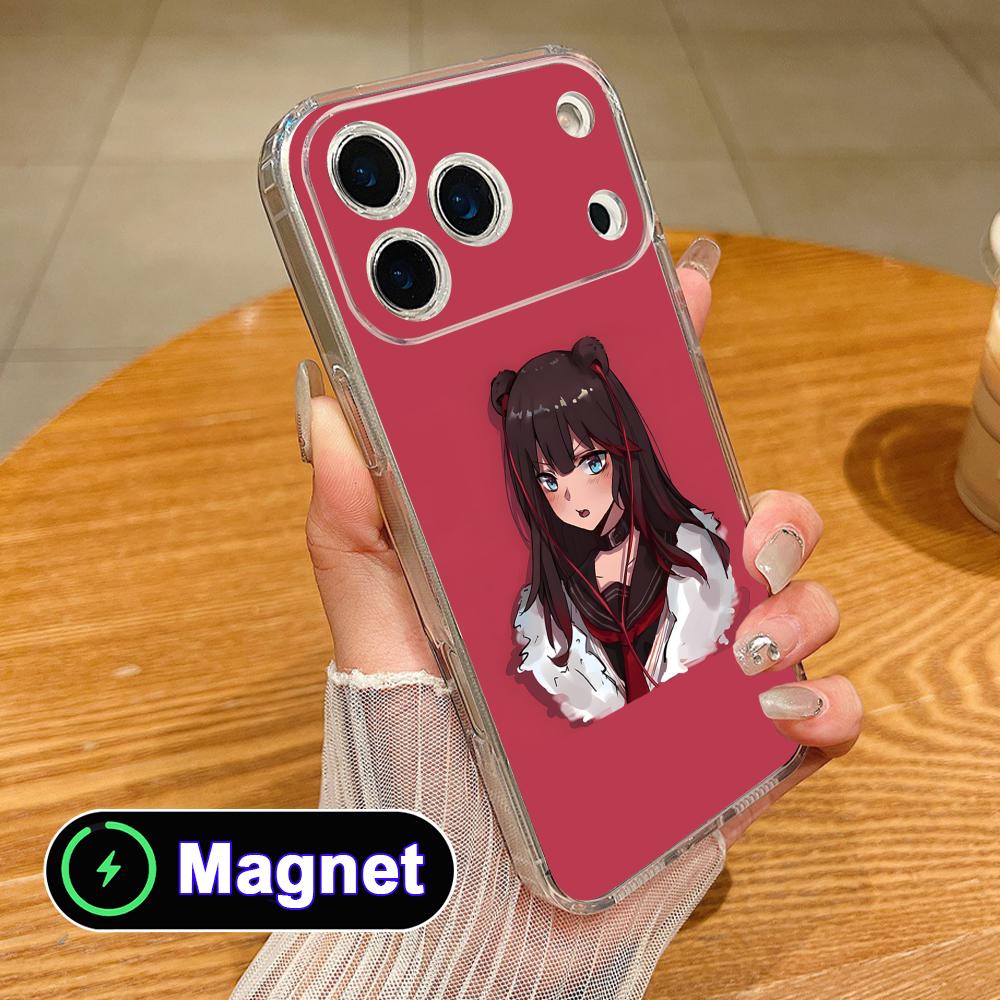 Arknights Zima Прозрачный ТПУ Magsafe Чехол для Мобильного Телефона для iPhone 17 16 15 14 13 12 11 Air Pro Max Plus Mini Цветной Чехол
