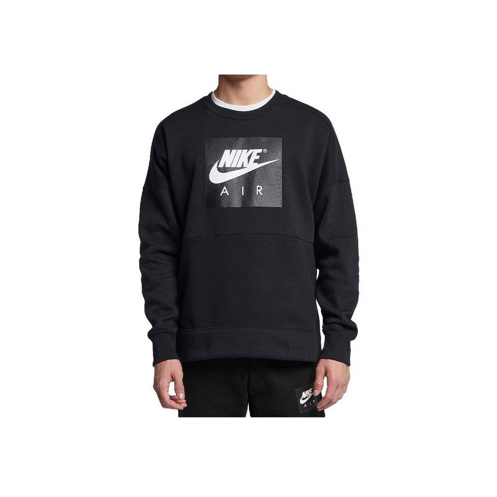 Nike Спортивная одежда Air Мужская флисовая толстовка с круглым вырезом Черная 886051-010