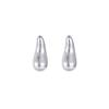Simple smooth water drop stud earrings for women's daily versatile fashionable commuting thin earrings for girlfriend's Valentine's Day gift