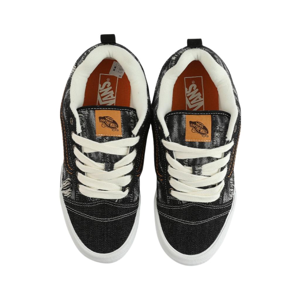 Vans Knu Skool Ретро Удобные Повседневные Низкие Кеды для Скейтборда Унисекс Кроссовки Черные VN0009QCBPB