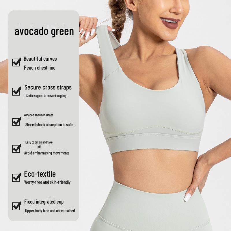 Женский большой широкий бретелька высокоинтенсивный ударопрочный спортивный бюстгальтер для йоги и бега