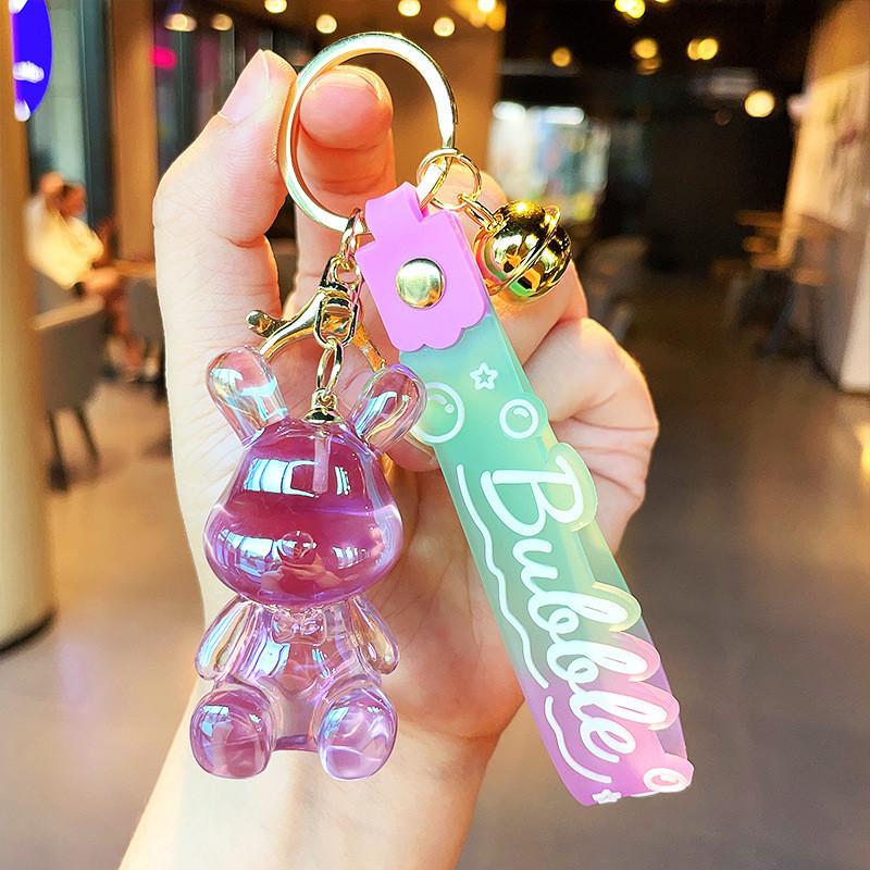 Colorful Resin Cartoon Keychains Bear And Rabbit Perfect For Party Favors