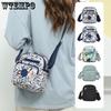 Oxford Cloth Printed Women's Bag New Single Shoulder Crossbody Multi-layer Bag Lightweight Casual Mobile Phone Bag