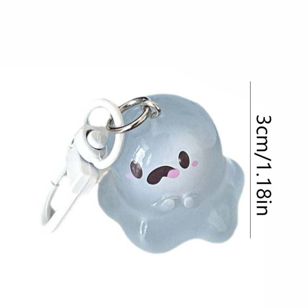 Car Keychains Luminous Keychain Halloween Resin Keychain Funny Jelly Ghost Keychain Men