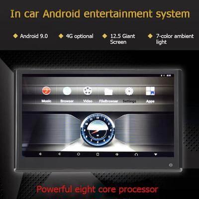 13,3-дюймовый IPS сенсорный экран Android 9.0 автомобильный подголовник плеер 4+64G Wifi HD1080P 4K автомобильное видео аудио 8-ядерный светодиодный окружающий свет