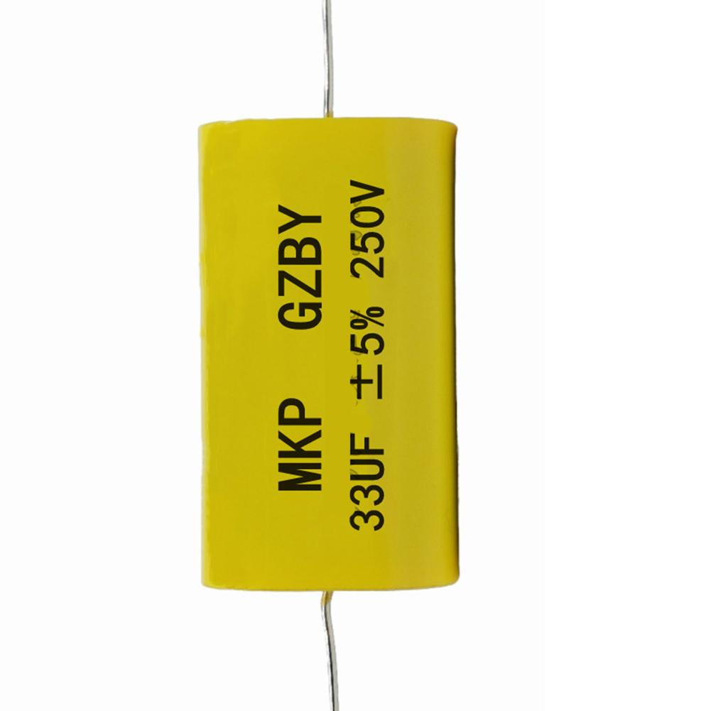 4Pcs 33uF 250V MKP Audio Capacitor Yellow Non For Speaker Crossover Frequency Division Home Theater Repair Parts