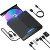 CD DVD Drive External 2025 1 Unit Connection Slim Compatible Port Included Compatible with Windows OS DR.TREE Multi-purpose USB3.0 & Type-C Read/write
