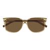 Saint Laurent Sunglasses Sun Protection Board Frame Irregular Style Women sunglasses Khaki SL599002BROWNBROWNBROWN
