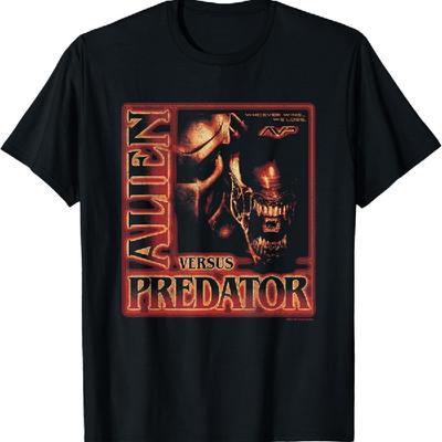 Чужой против Хищника Кто бы ни победил, мы проиграем Винтажная футболка с постером на груди