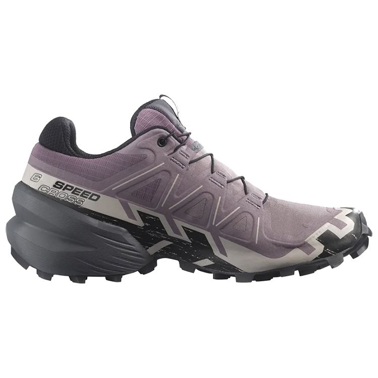 SALOMON Speedcross 6 Comfortable Shock Absorption Support Traction Low-Top Hiking Shoes Women Hiking Shoes Purple Black 417429