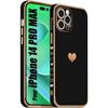 Protective Case - E.F.CONNECTION - for iPhone 14 Pro Max - Shockproof - Heart Pattern - Luxury