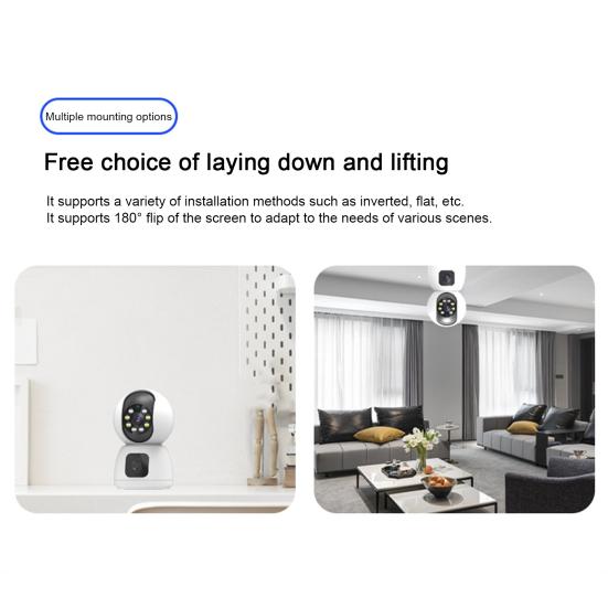 1080P HD-совместимая двойная камера с удаленным монитором, внутренняя связь, двусторонние камеры голосового наблюдения