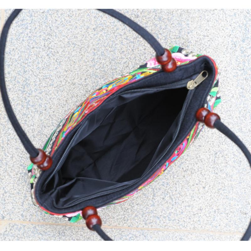 2024 Новая мода вышитые женские маленькие сумки этнические цветочные вышитые женские сумки вышитые сумки сумка-ведро