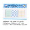 New Grid Combination Sticky Notes, Vintage Striped Grid, Multiple Colors Available, Journal Decoration, Basic Material Paper, Memo Pad, Writing Paper