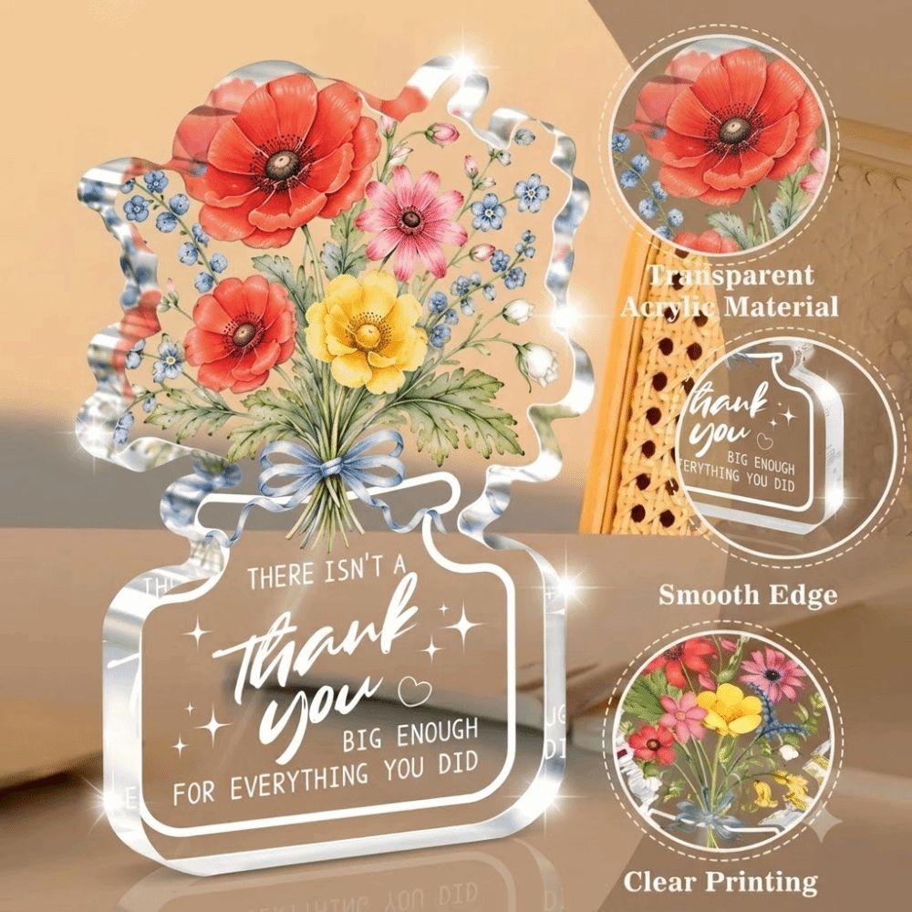 2D Flat Party Decoration Clear Acrylic Acrylic Centerpiece Acrylic Plaque Sign Bedside Table