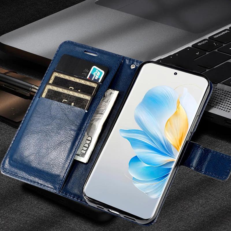 Противоударный кожаный чехол-книжка-бумажник для Huawei P60 P50 P50E Honor 100 90 80 70 Pro X50 X50i X8A X7A, мягкие силиконовые чехлы для телефона