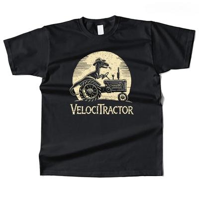Мужская футболка из 100% хлопка с принтом VelociTractor — универсальная и повседневная уличная футболка для мужчин