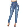 Women Fashion  Jeans Fix Sexy Print Ripped Jeans Plus Size Trousers