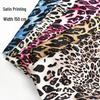 Сатиновая ткань с леопардовым принтом, имитация шелка для одежды, подкладки, повязок на голову и сумок