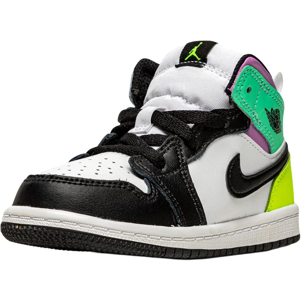 Кроссовки Air Jordan 1 Mid TD Pastel Baby White Volt Green-Glow 640735-175