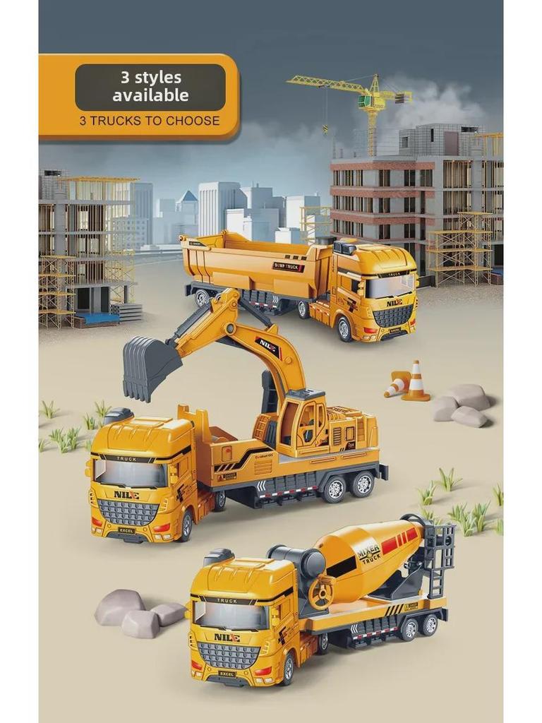 Большая игрушечная инерционная машина: Модели машин для инженерных и спасательных работ для мальчиков, транспортных, военных, пожарных и санитарных машин