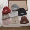Simple Letter Versatile Knitted Wool Hat for Women Autumn and Winter New Fashion Knitted Hat Cold Hat