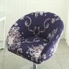 Пылезащитный чехол на изогнутое кресло с короткой спинкой, с принтом, чехлы на кресла с дугообразными подлокотниками, чехлы на обеденные стулья, эластичный рождественский чехол на стул