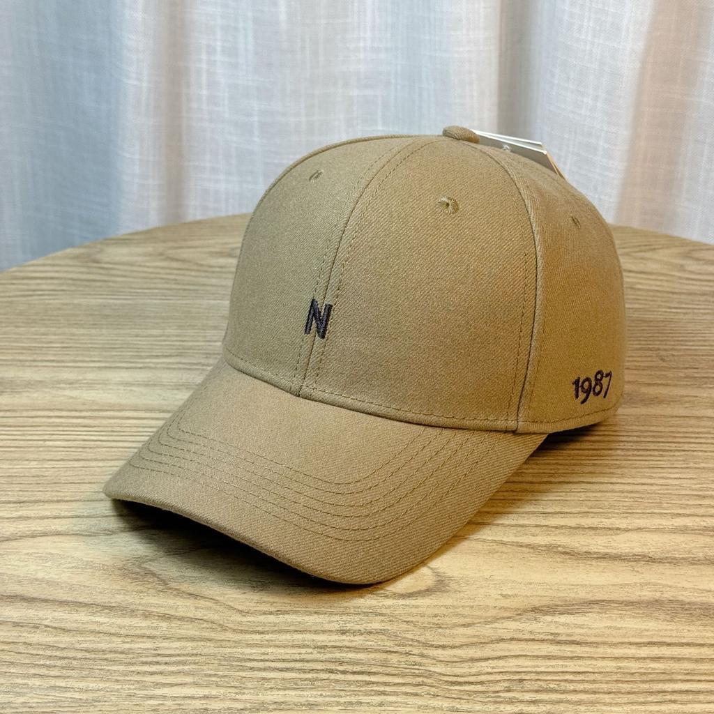 Korean-style woolen embroidery N Letter-printed baseball cap for women, versatile for autumn and winter, suitable for young and middle-aged, casual