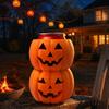 Festive Drinkware Accessories Halloween Ghost Pumpkin Drink Holder for 12oz Cans, Double Stacked Beverage Can Cooler Party, 3D Printed Heat Insulation