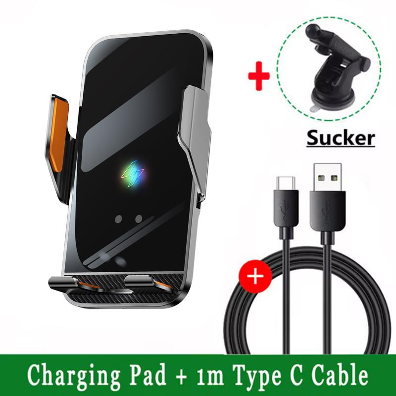 Автомобильное беспроводное зарядное устройство, автомобильный держатель для телефона, подставка для iPhone 15, 14, 13, Samsung, Xiaomi, инфракрасная индукция, 15 Вт, быстрая зарядка