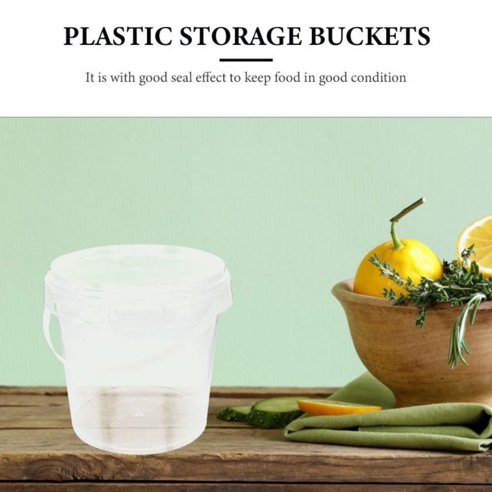 Food Buckets Plastic Bucket Container Clear Sealing Packaging Case Useful Storage Pail