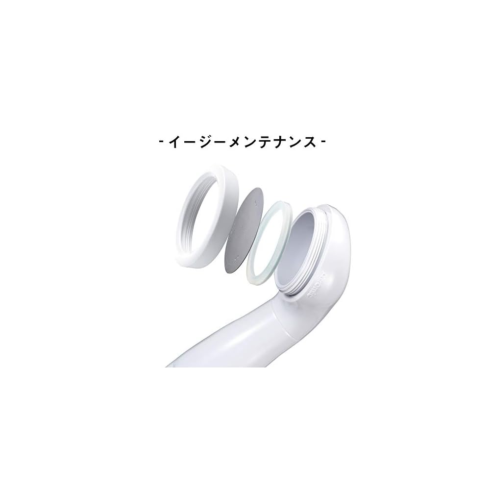 Arromic Shower Head, Water-Saving, High Water Pressure, Silky Smooth Texture, Professional White,