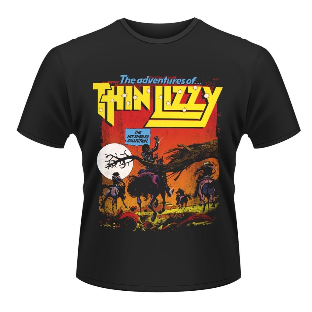 Vintage Thin Lizzy – Adventures Cotton Black All Size Unisex T Shirt TU105