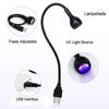 УФ светодиодная USB лампа для ногтей, сушка для ногтей, ультрафиолетовая, гибкая, регулируемая, мини, для полимеризации геля, маникюра, нейл-арта, салонное оборудование, инструменты