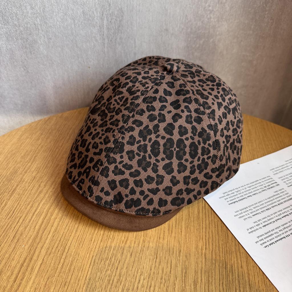 Fashion Design Splicing Leopard Print Pattern Women Casual Beret For Wear Daily