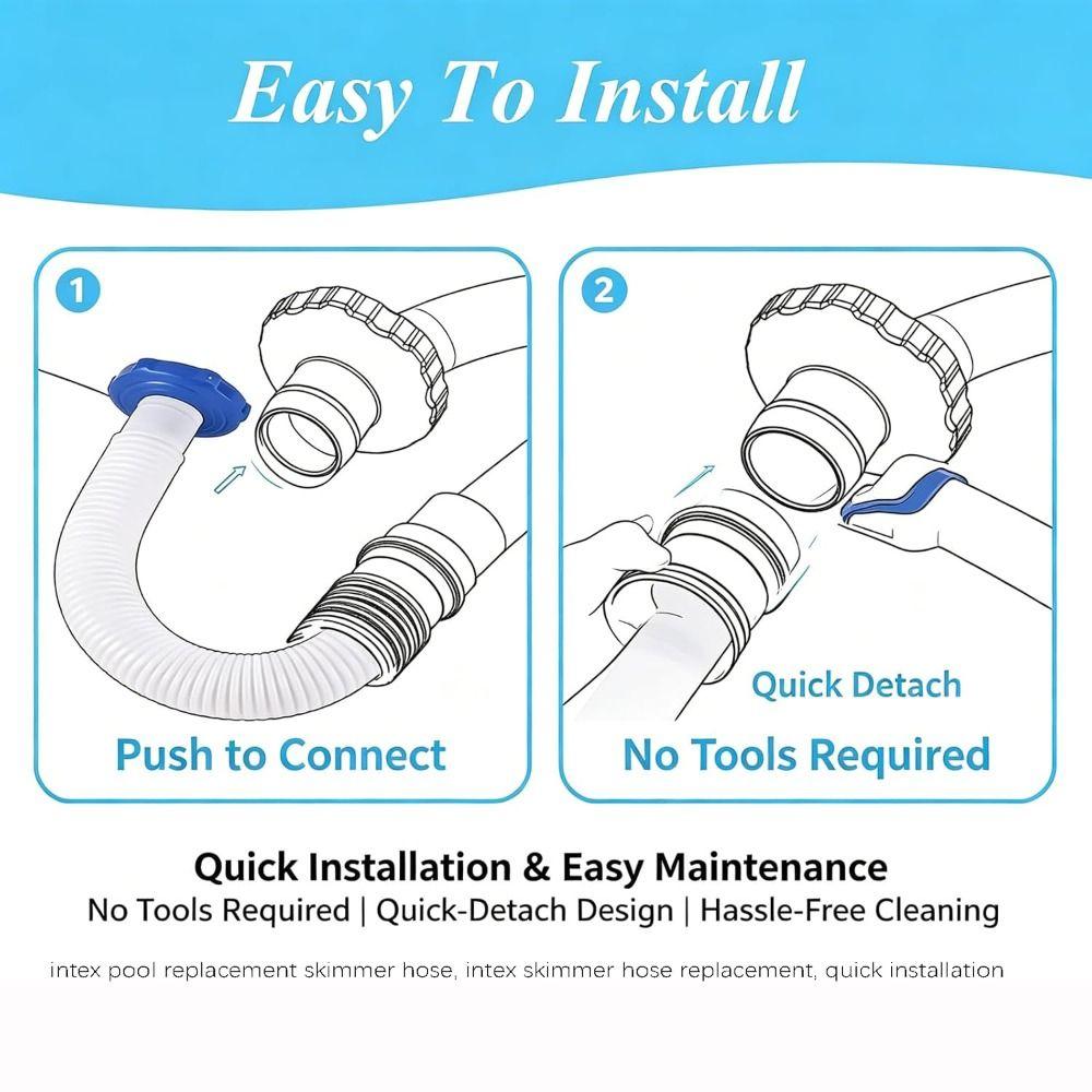 Leak-Proof Pool Skimmer Adapter Quick Connect Pool Replacement Part for Intex 25016